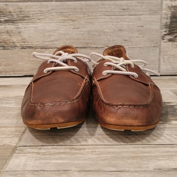 Born Brown Leather Boat Shoes - Picture 8 of 14